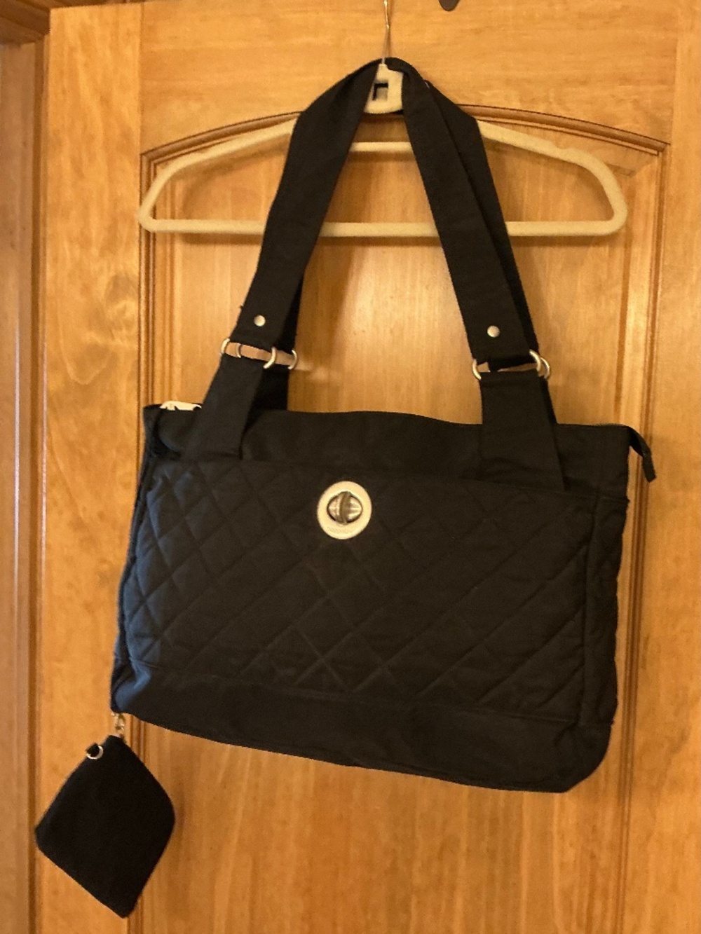 Baggalini Quilted Work/Travel Tote Black